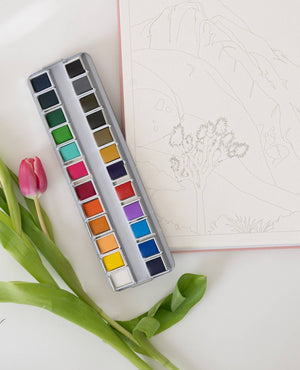 Bailey Rae Studio 24 Color Watercolor Paint Palette