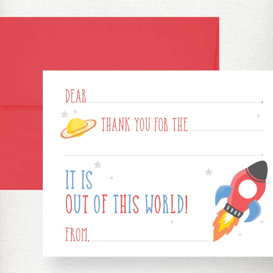 Kramer Drive Kids Space Fill in Thank You Note Card