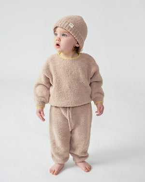 7AM Enfant Fuzzy Boxy Lounge Pant in Pecan