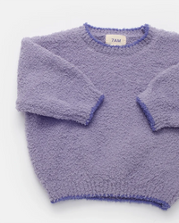 7AM Enfant Boxy Fuzzy Sweater in Taro