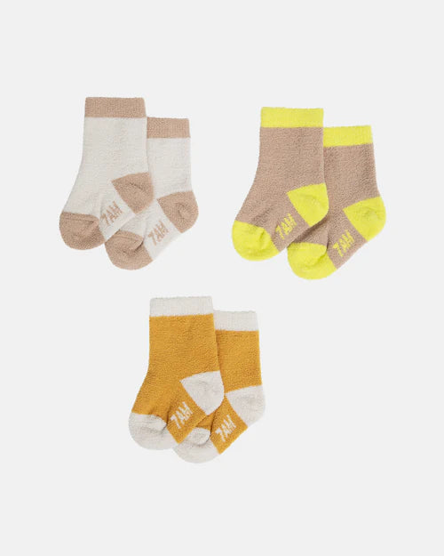 7AM Enfant 3-pack Fuzzy Short Socks