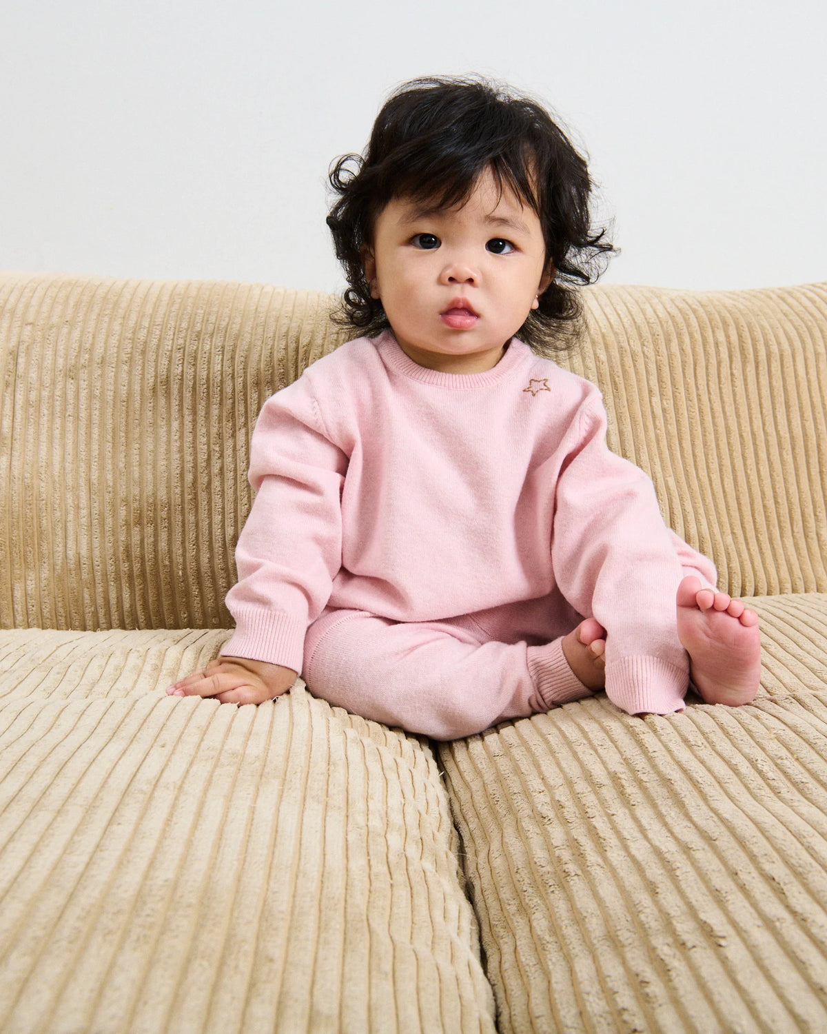 7AM Enfant Faux Cashmere Jogger in Ballerina