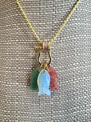 Forever Blythe Lurex Collection Three Little Fishes Necklace - Multiple Styles!