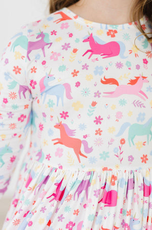 Mila & Rose Pocket Twirl Dress in Unicorn Wish