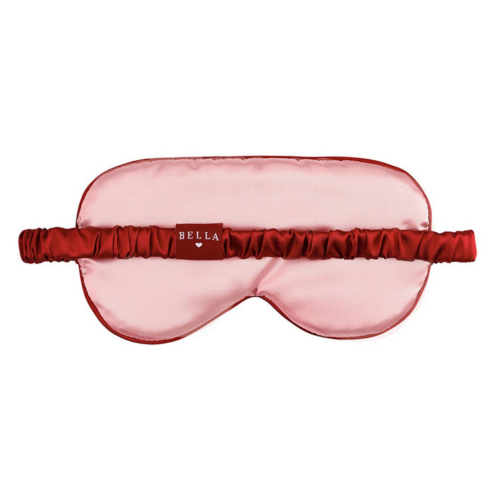 Bella Sleep Spa Sleep Mask in Ornament in Blush + Burgundy Trim