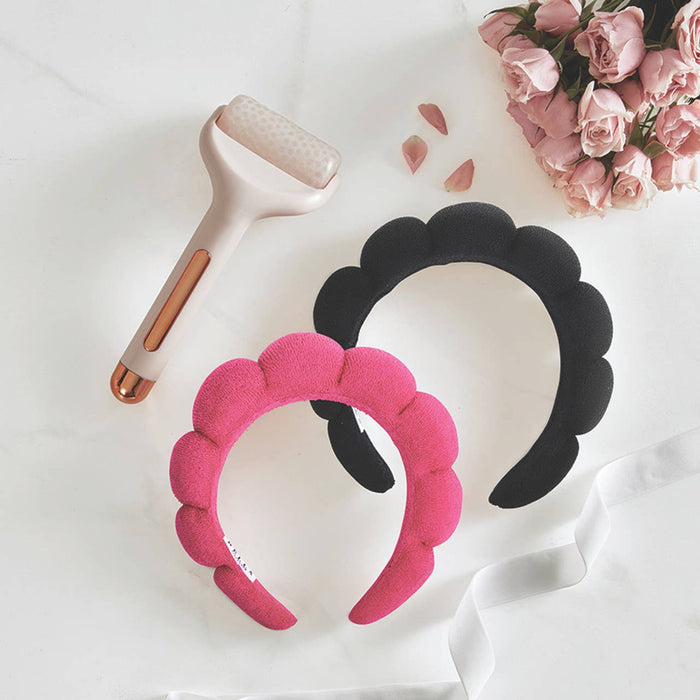 Bella Sleep Spa Plush Spa Headband in Hot Pink