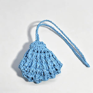 DAYLA Woven Shell Keychain Bag Charm
