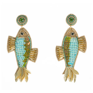Beth Ladd Collections - Fancy Fish Earrings in Blue