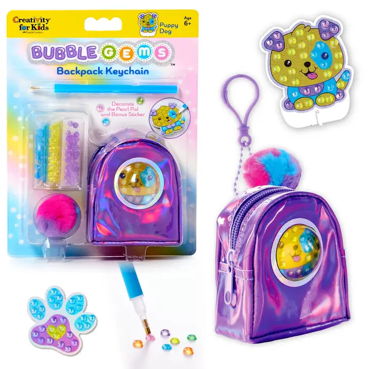 Faber-Castell Bubble Gems Puppy Dog Keychain Painting Kit
