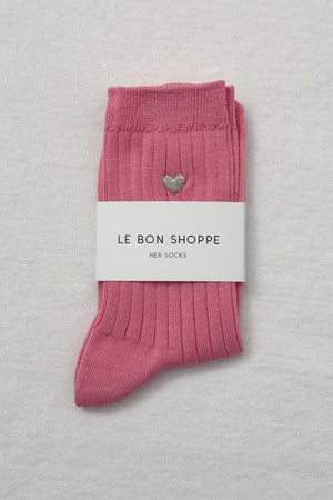 Le Bon Shoppe Embroidered Her Socks - Multiple Colors!