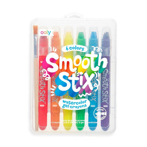 Ooly Smooth Stix Watercolor Gel Crayons - Set of 6