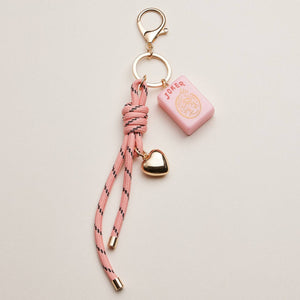 Frem Mahjong Rope and Heart Keychain/Bag Charm - Multiple Colors!