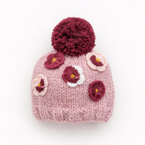 Huggalugs Pansy Rosy Beanie Hat for Baby & Kids
