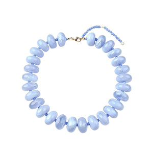 Gemelli - Bailey Chunky Beaded Necklace- Light Blue