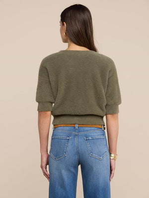 L'Agence Guinevere Crop Crew in Smokey Olive