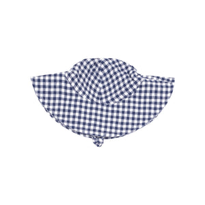 Angel Dear Wide Brim Sunhat in Navy Gingham