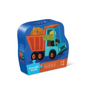 Crocodile Creek Construction 12-Piece Shaped Box Puzzle