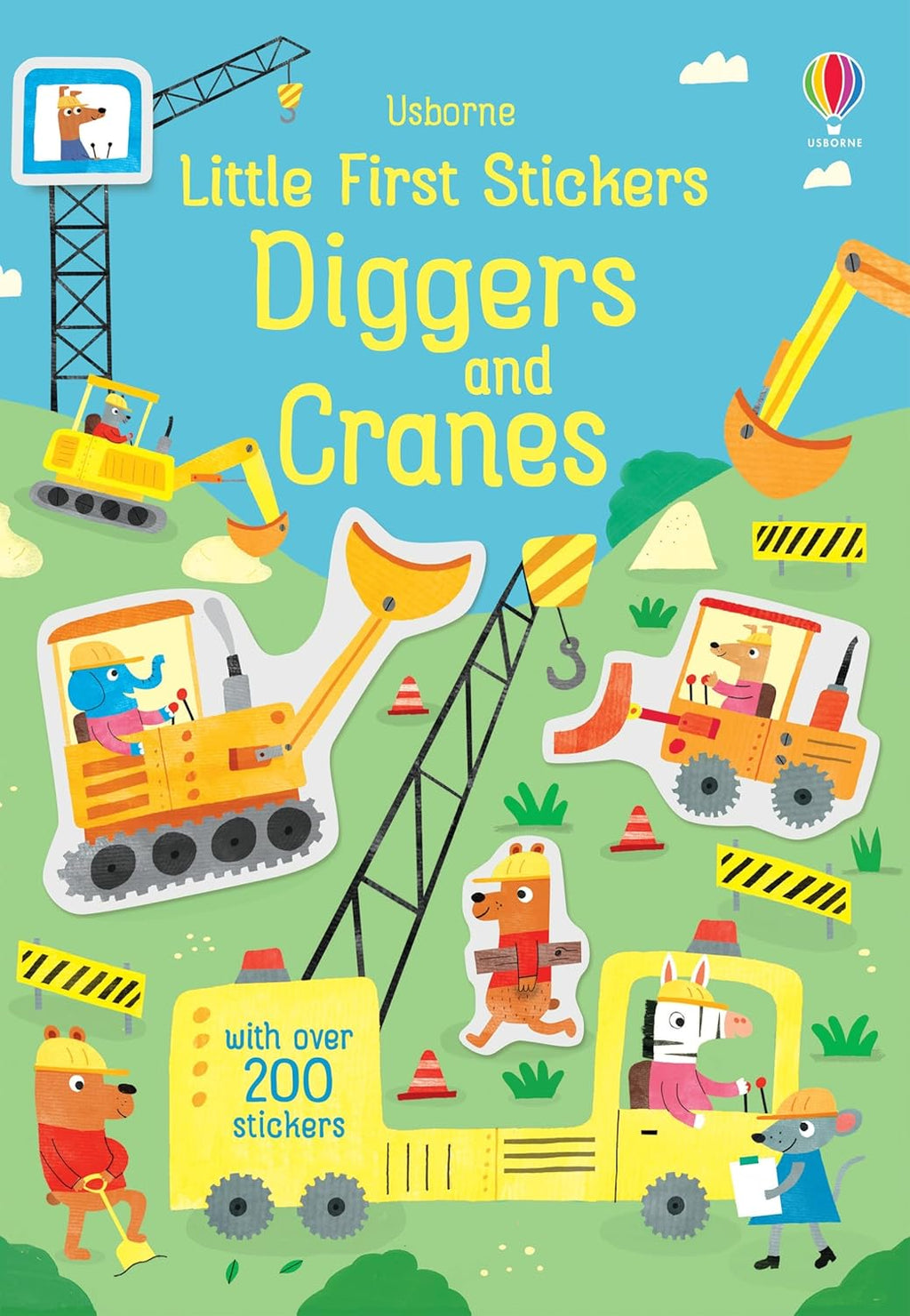 Usborne Little First Stickers Diggers and Cranes Book