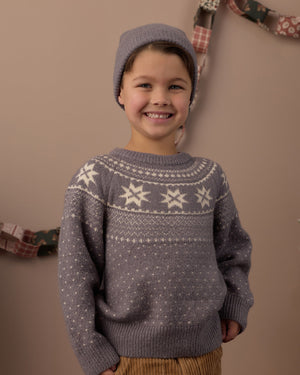 Rylee + Cru Fair Isle Sweater in Slate