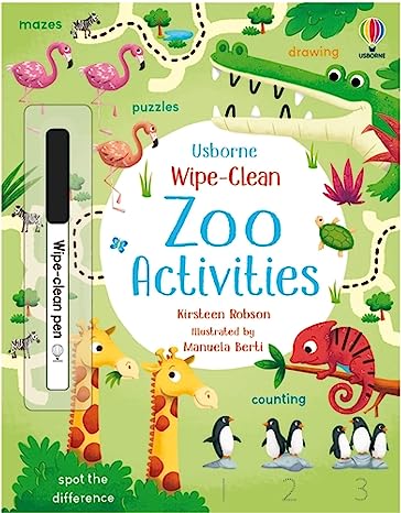 Usborne Wipe Clean Zoo Activities Book