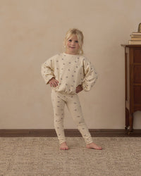 Rylee + Cru Spongey Knit Set in Butterfly Ditsy