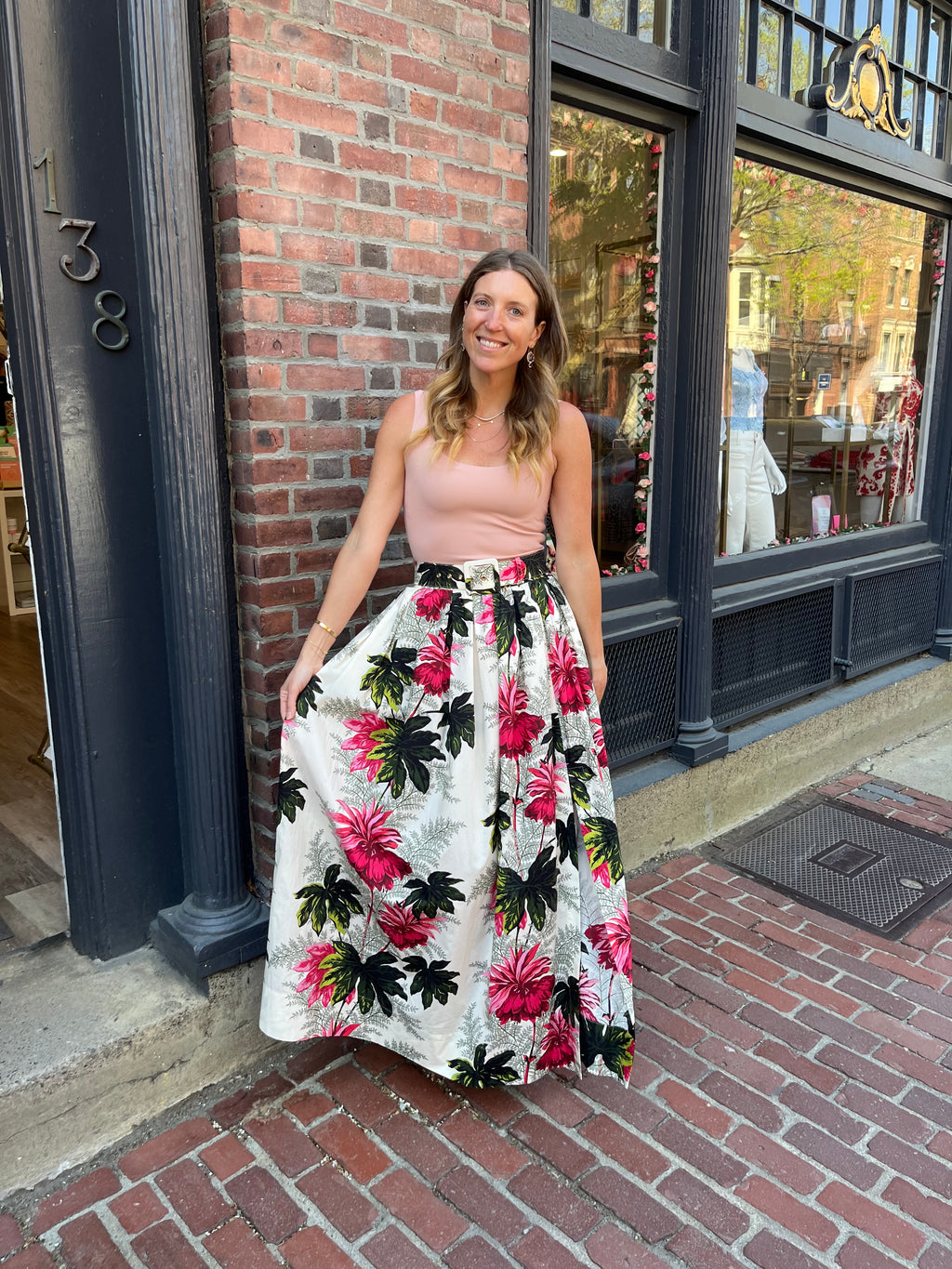 Cara Cara Greenfield Skirt in Natura Egret