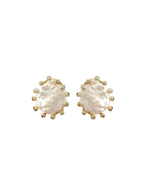 Gemelli - Monet Clear Pearl Stud Earring