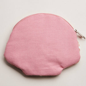 Frem Seashell Beaded Coin Purse with Pearl Accent