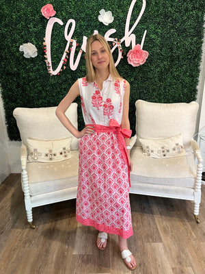 Victoria Dunn Sleeveless Folly Maxi in Honeysuckle