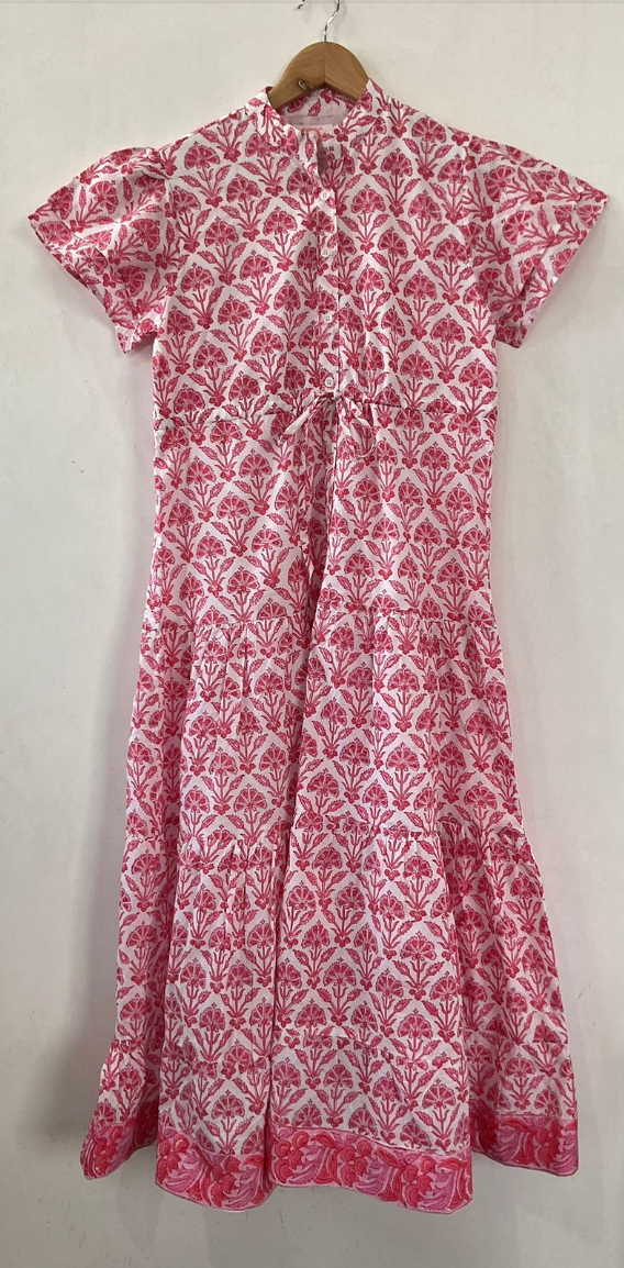 Victoria Dunn Magnolia Flutter Dress in Persimmon