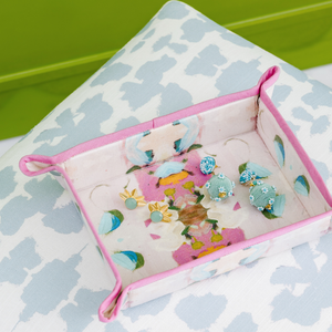 Laura Park Designs Monet's Garden Pink Snap Tray