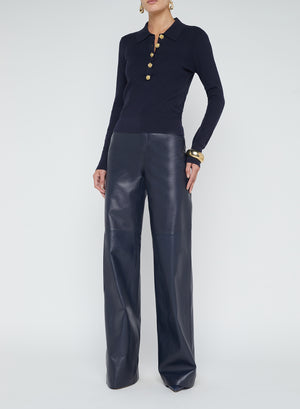 L'Agence Sterling Jewel Button Sweater in Midnight Rose