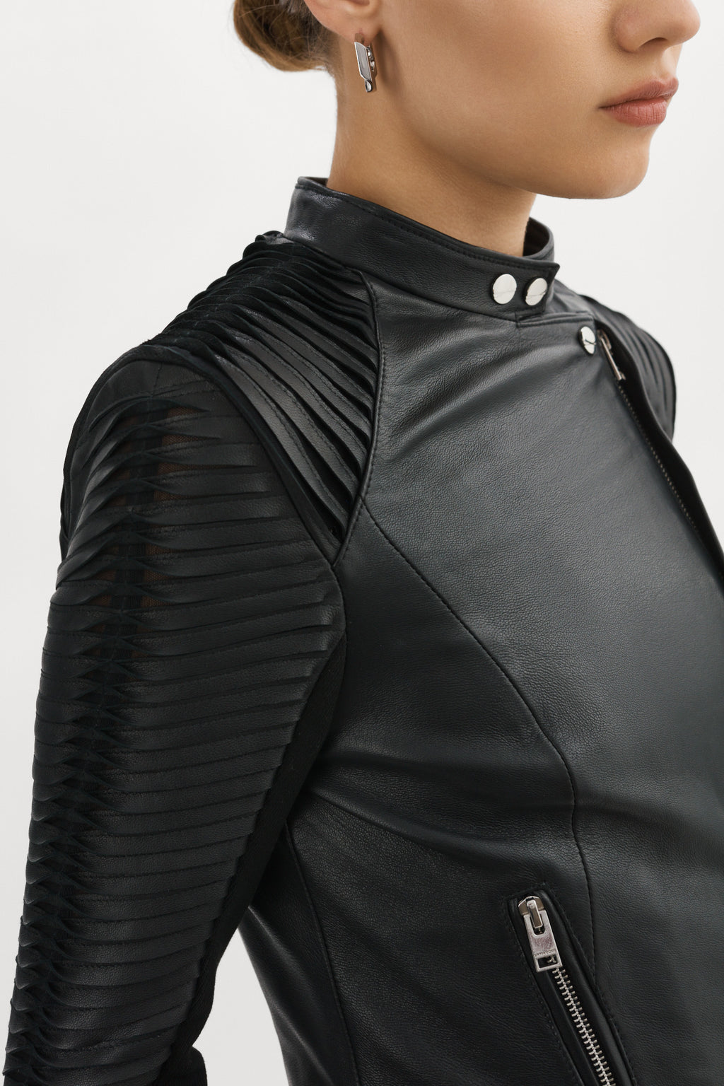 Lamarque Azra Leather Jacket in Black