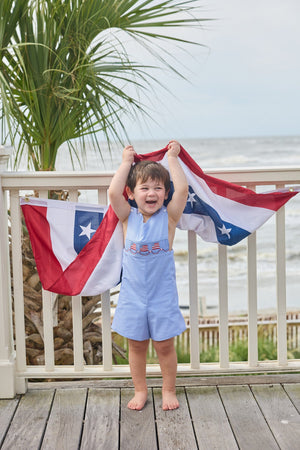 Little English Smocked Shortall in Flags