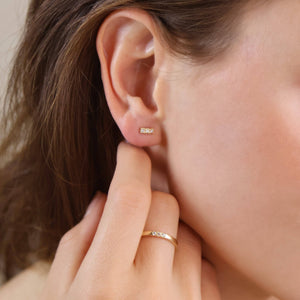 GoldFi 18k Gold Filled Mini CZ Stud Earrings