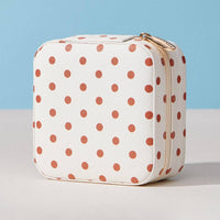Sensibling Corp. Polka Dot Pattern Print Portable Square Jewelry Box