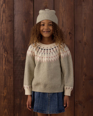 Rylee + Cru Fair Isle Sweater in Sage