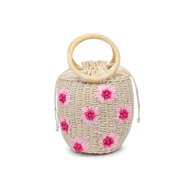 Urban Expressions Emaline Satchel in Ivory/Pink