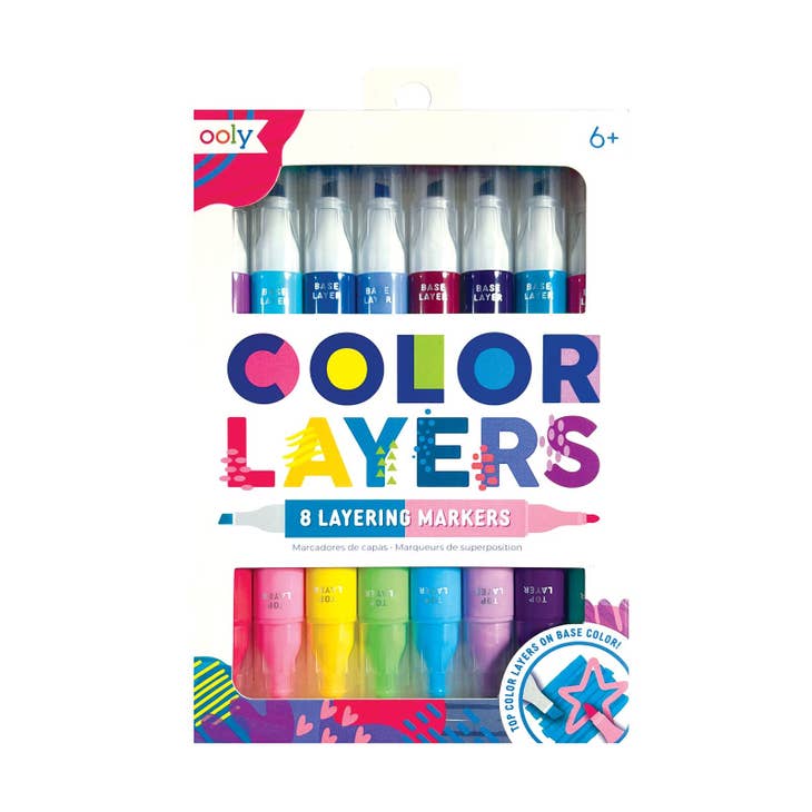 Ooly Color Layers Overlaying Double Ended Markers Set of 8 (Includes 16 colors)