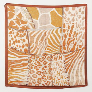 Frem NYC Safari Animal Print Satin Scarf