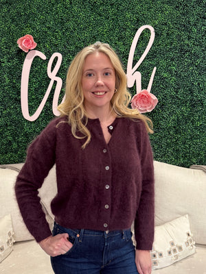 Colorush Brushed Chelsea Cardigan in Elderberry