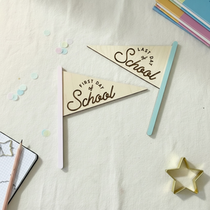 Arrow Town Designs Double-Sided First & Last Day of School Pennant Flag