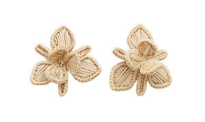 Victoria Dunn Sea Holly Earring in Iraca Palm