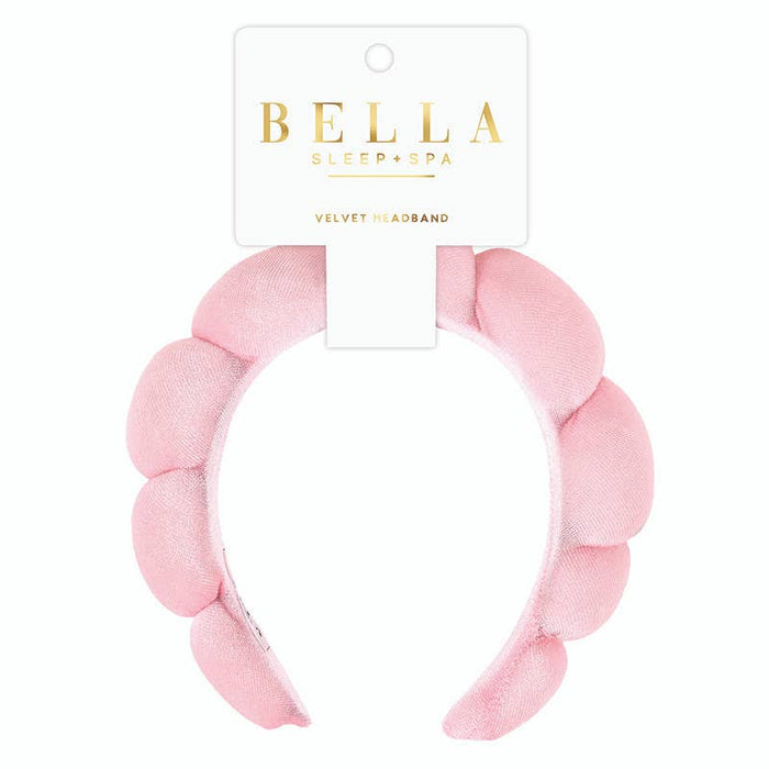 Bella Sleep Spa Plush Spa Headband in Pink