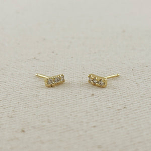 GoldFi 18k Gold Filled Mini CZ Stud Earrings