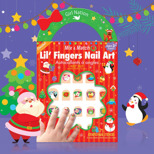 Girl Nation Lil' Fingers Nail Art in Holly Jolly Christmas