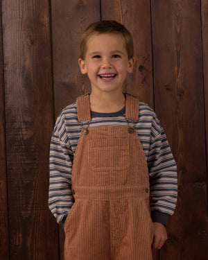 Rylee + Cru Relaxed Long Sleeve Tee in Blue Stripe