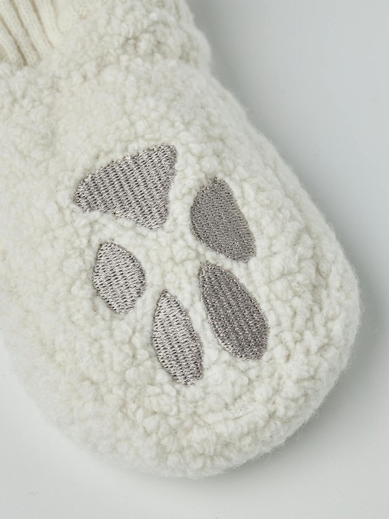 Hestra Kid's Paw Mitten in White