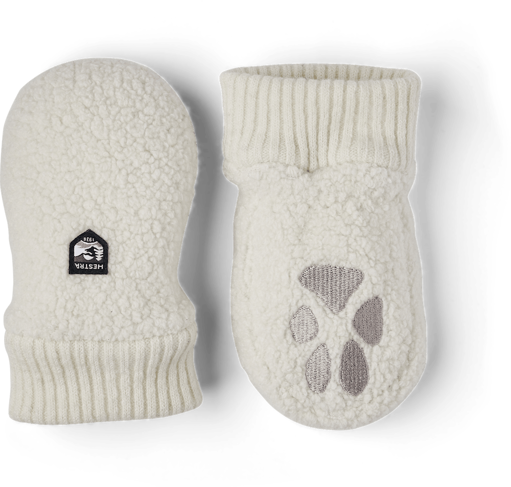 Hestra Kid's Paw Mitten in White