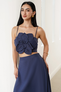 Yumi Kim Juki Skirt in Navy Linen